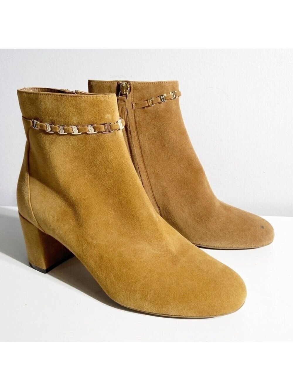 Ferragamo 75mm Ghila suede ankle boots